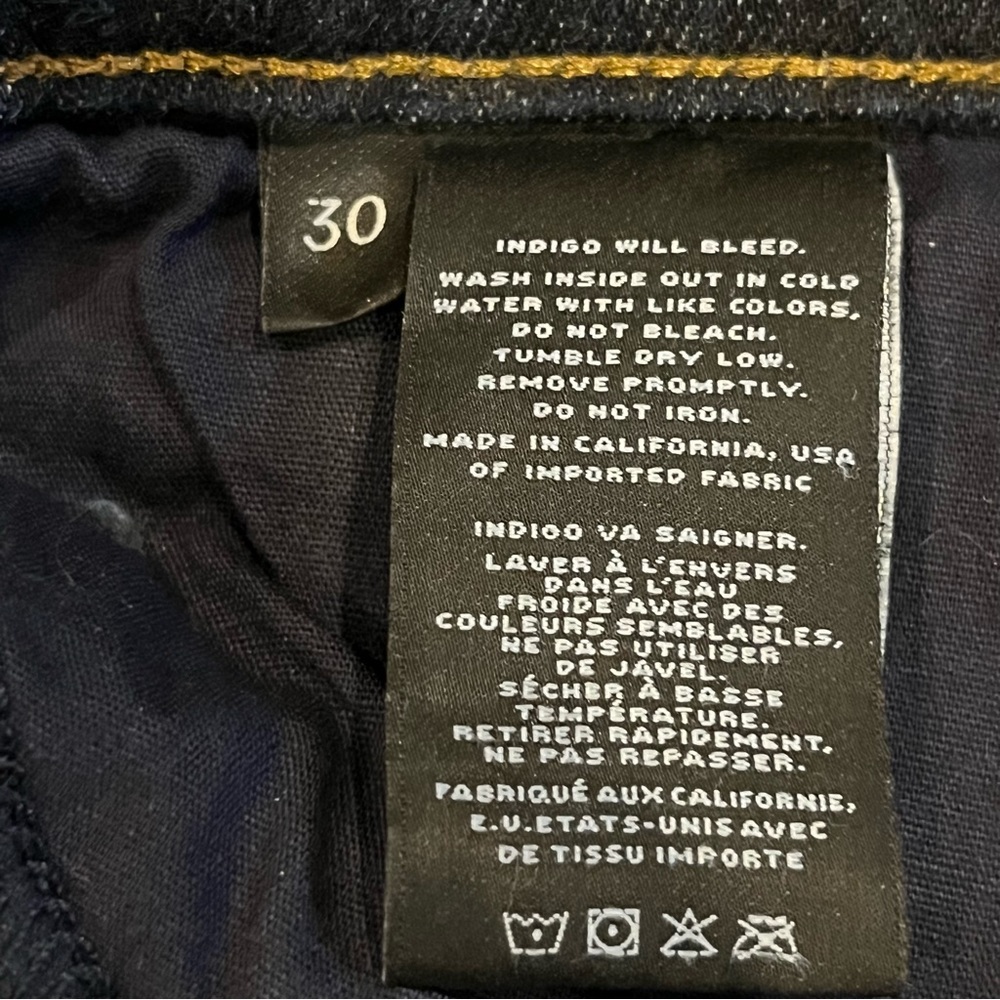J Brand Mid Rise Rail size 30 - Dark Blue - Color Oblivion - Picture 6 of 6